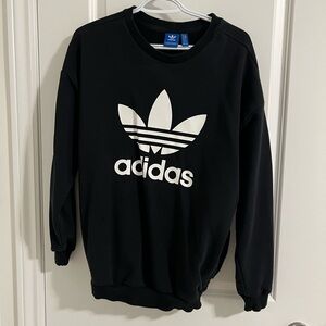 Black Adidas Crewneck with Pockets